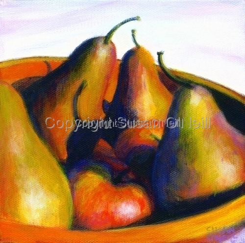 Painting-Still Life-pears and apples #1