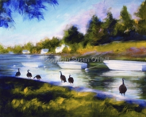 Painting-Animals-More Geese At the Five Mile