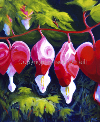 Painting-Floral-here's to bleeding hearts