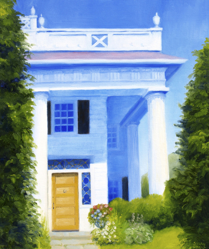 Painting-a white house
