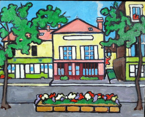 Painting-Cityscape-Auberge Ravoux, Auvers (Where Van Gogh Died)