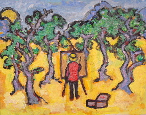 Painting-Portrait-Van Gogh at St Remy