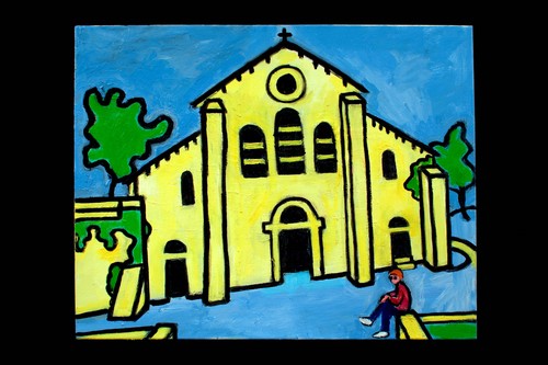 Painting-Landscape-Abbaye de Silvacane, France