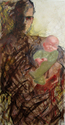Nathalie Davis, N S Davis Art, figurative, military, baby, father, oil, acrylic, mixed media,expressionist, traditional - Figurative Painting