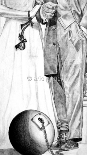 Drawing-Figurative-Ball & Chain