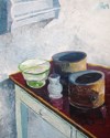 Antique%20pots%20on%20a%20Formica%20table. (thumbnail)