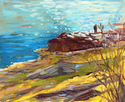 Painting--Oil-SeascapeStone Pier