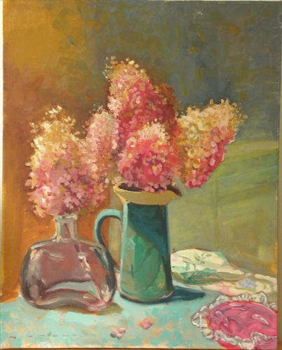 Painting-Still Life-Hydrangeas