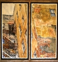 Brenda Sageng, painting, watercolor painting, architecture, Missouri, ruins, urban decay, hope - Realism Painting
