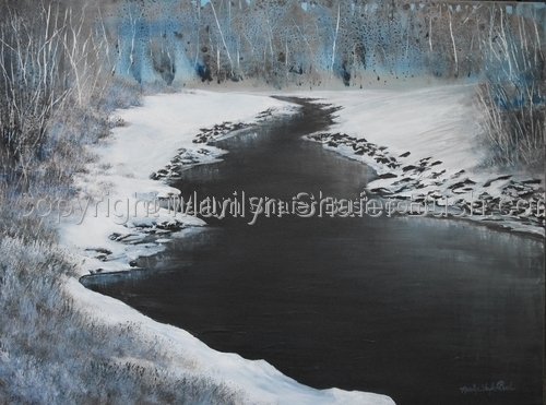Painting-Acrylic-In The Quiet of The Cold