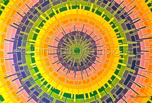 Painting-Acrylic-Rainbow Explosion