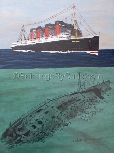 Painting-Acrylic-#1 RMS Lusitania