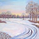 Painting--Acrylic-LandscapeWinter Afternoon