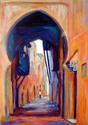 Painting--Pastels-CityscapeFes Balconies