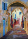 Painting--Pastels-CityscapeMoroccan Alley