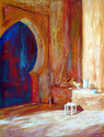 Painting--Pastels-CityscapeA Seat In the Sun