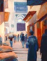 Painting-A Street In Fes