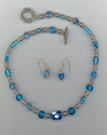 Jewelry--Beads-NecklacesCorning blue set