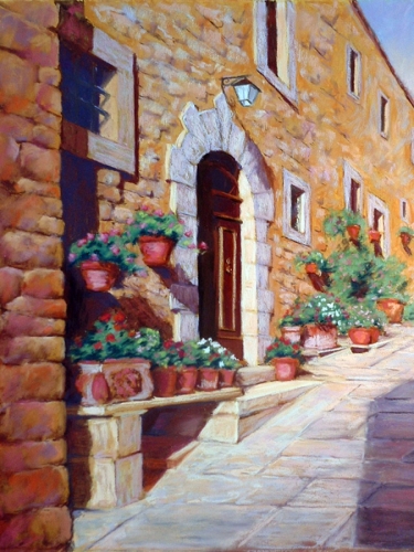 Painting-Cityscape-Cortona Doorway