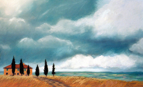 Painting-Landscape-Storm, Tuscany