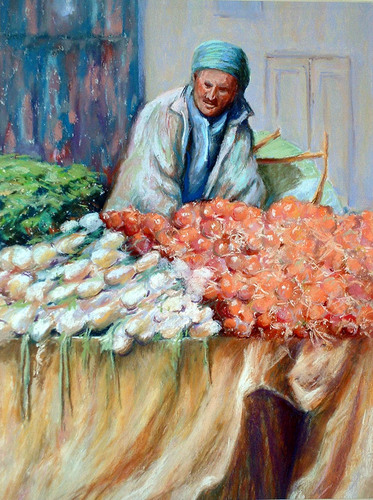 Painting-Figurative-Onion Vendor