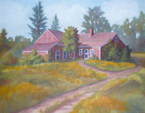 Painting-Landscape-Farmhouse, Autumn
