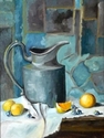 patricia arnold - Pewter Pitcher with Lemons