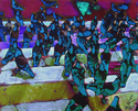 Digital Art-Blue Turkish birds