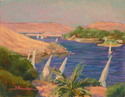 Painting--Pastels-LandscapeFalukas on the Nile