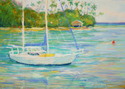 Painting--Pastels-SeascapeSailboat Dreams