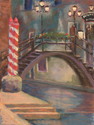 Painting--Pastels-CityscapeNight-time in Venice