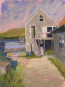 Painting--Pastels-GenreMonhegan Fish House