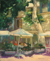Painting--Pastels-GenreFrench Cafe