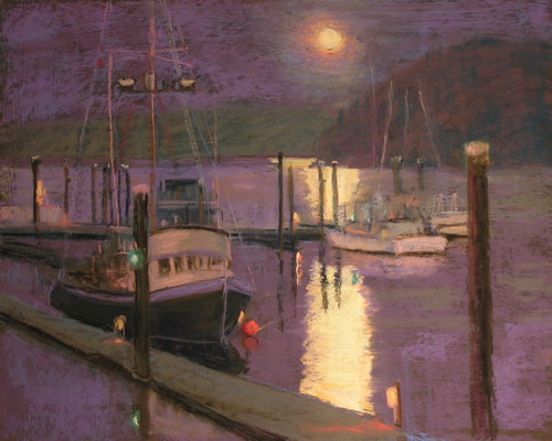 Painting-Seascape-Moonlight on the Water