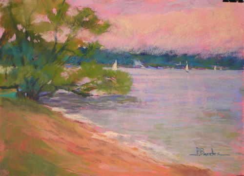 Painting-Seascape-Lakeside Evening