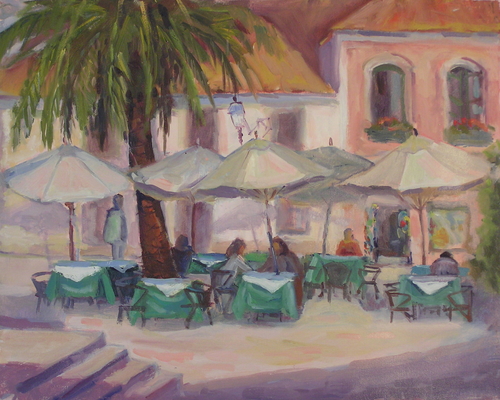 Painting-Cityscape-Street Cafe