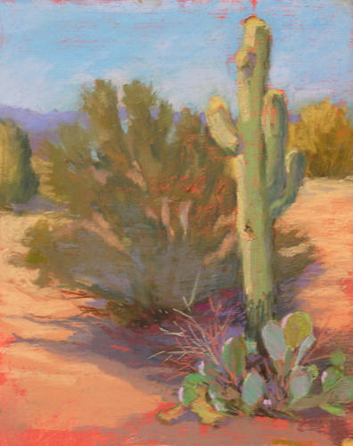 Painting-Landscape-Cactus in the Sun