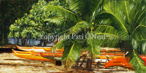 Hale%27iwa%20Canoes%20and%20Coconuts%20-%20Matted%20Mini-prints (thumbnail)