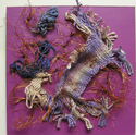 Fiber Art--Sculpture-AbstractSilent Voices. On the Mountain. / Voces Silenciosas. Sobre el Cerro. No. 3