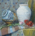 White Vase and Poppy