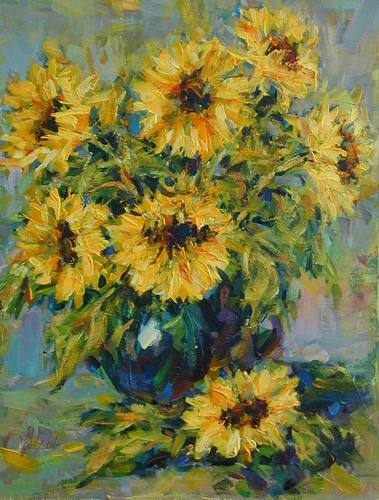 Painting-Acrylic-The love of flowers 1
