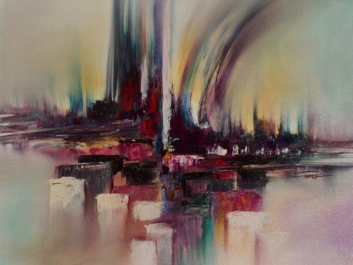 Painting-Abstract-City Life