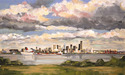 Painting--Oil-SeascapeFrom West Seattle