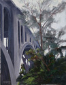 Painting--Oil-LandscapeBridge at 4 O'Clock