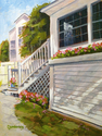 Painting--Oil-ImpressionismGeraniums at the Back Door