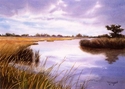 Painting--Watercolor-LandscapeMarsh Vista