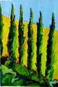 Painting--Acrylic-ExpressionistUmbrian cypress
