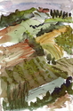 Painting--Watercolor-Landscapethe view