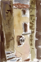 Painting--Watercolor-Cityscapemontone scene