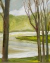 Painting--Oil-Landscapelakeside
